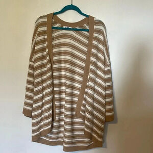 Daily thread cream and beige knitted sweater cardigan NWT